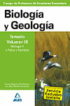 BIOLOGIA Y GEOLOGIA VOL. III TEMARIO PROFESORES ENSEANZA SECUNDA